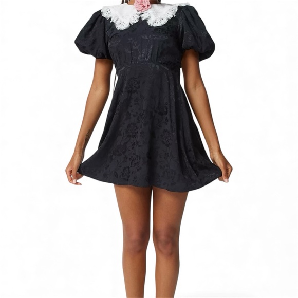 For Love & Lemons Yasmin Collared Floral Mini Dress - Picture 4 of 12